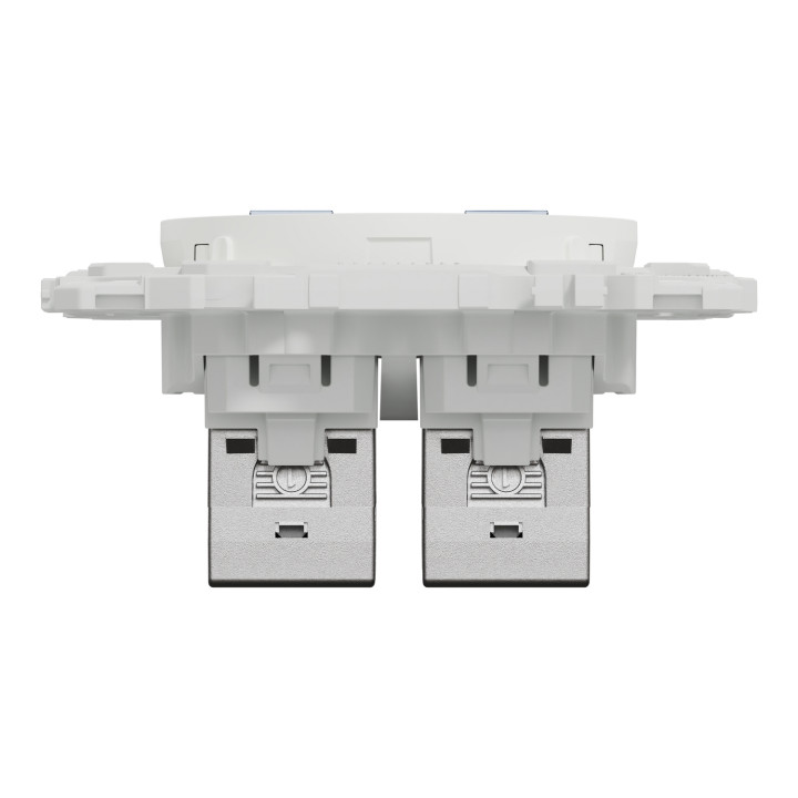Schneider - Odace 2025 - prise double RJ45 - Cat6 STP grade 2TV min à grade 3TV - blanc craie - Réf : S920486