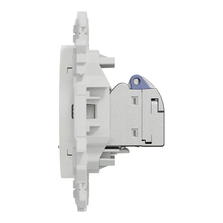 Schneider - Odace 2025 - prise double RJ45 - Cat6 STP grade 2TV min à grade 3TV - blanc craie - Réf : S920486