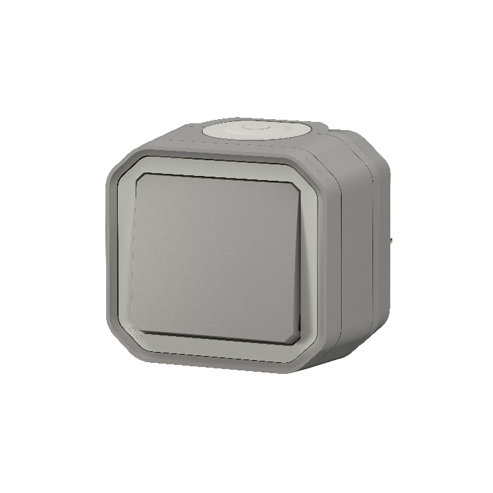 Legrand - Interrupteur / Va-et-vient étanche Plexo Saillie - 10AX - 250V - IP55 - IK08 - Gris - Réf : 069711L