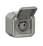 Legrand - Prise de courant 2P+T 16A étanche Plexo Saillie- IP55/IK08 - Gris - Réf : 069731L