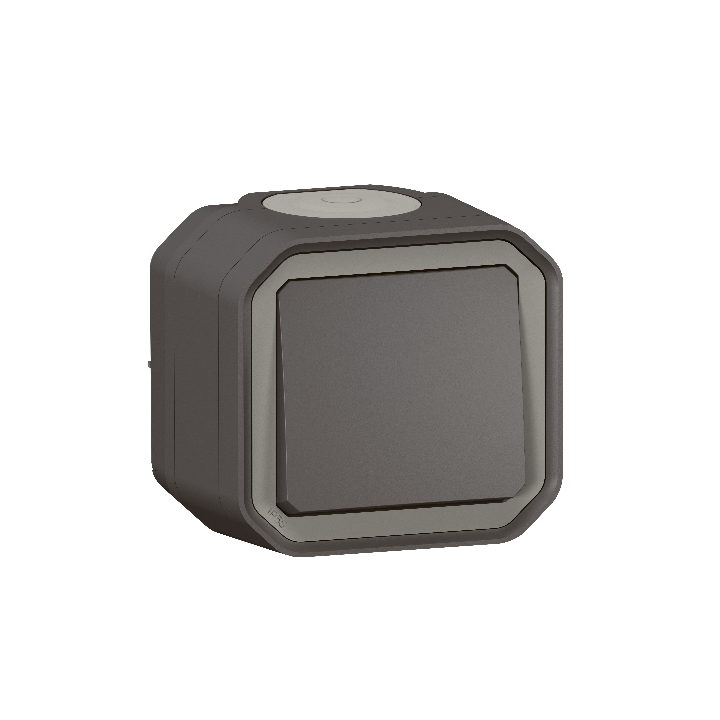 Legrand - Interrupteur  / va-et-vient étanche Plexo prêt à poser saillie 10AX - 250V - IP55 - IK08 - Anthracite - Réf : 069761L