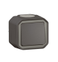 Legrand - Interrupteur  / va-et-vient étanche Plexo prêt à poser saillie 10AX - 250V - IP55 - IK08 - Anthracite - Réf : 069761L