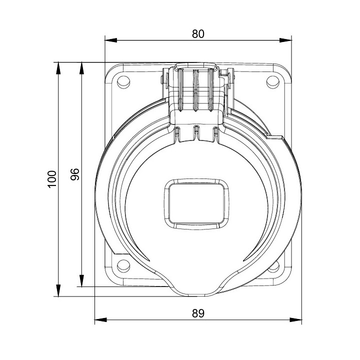 Digital - Prise de Courant Européenne 3P+T+N 32A - 380V - IP 44 - 51118 (03306)