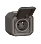 Legrand - Prise de courant 2P+T 16A étanche Plexo Saillie - IP55/IK08 - 250V - Anthr - Réf : 069791L