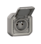 Legrand - Plexo - PC 2P+T 16A - encastrée - IP55 - IK08 - 250V - Gris - Réf : 069831L