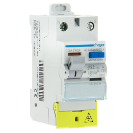 HAGER - Inter différentiel 2P - 40A - 30mA - Type A - Réf : CDA743F
