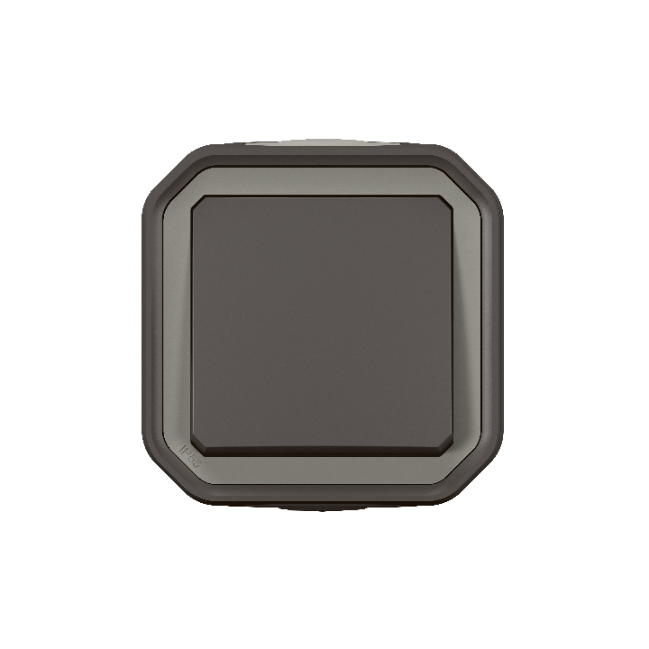 Legrand - Bouton poussoir NO étanche Plexo prêt à poser saillie - 10AX - 250V - IP55 - IK08 - Noir - Réf : 069790L