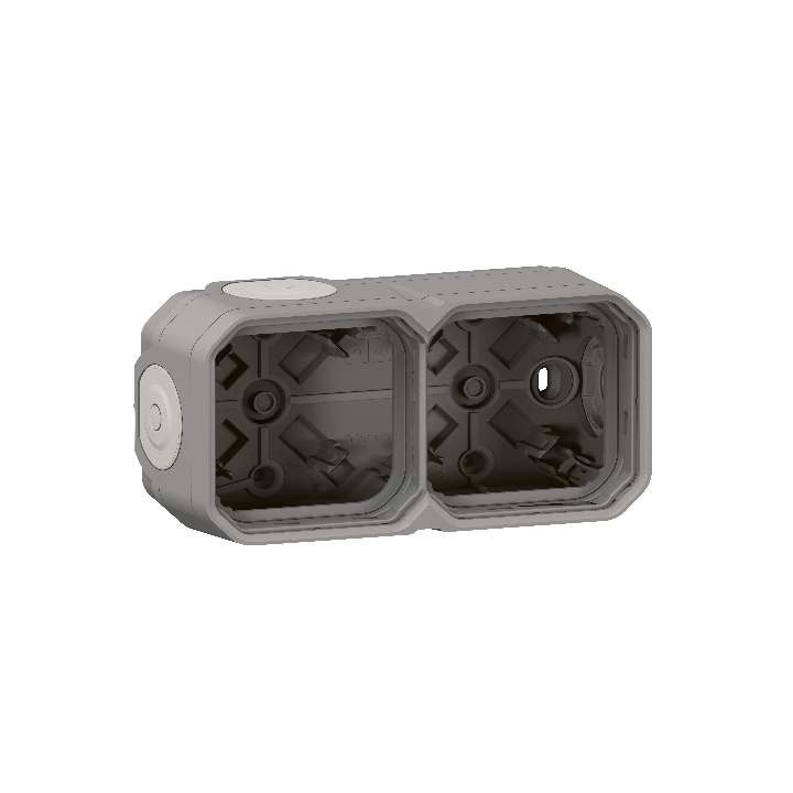 Legrand Plexo - Boîtier saillie étanche composable - 2 postes - horizontal/vertical - sans cloison - gris - Réf : 069672L