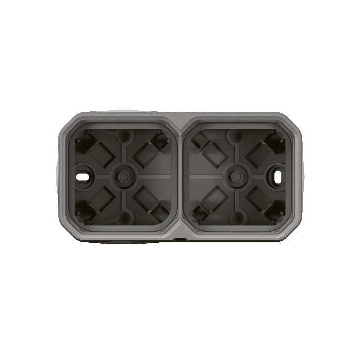 Legrand Plexo - Boîtier saillie étanche composable - 2 postes - horizontal/vertical - sans cloison - gris - Réf : 069672L