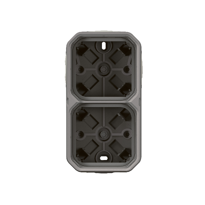 Legrand Plexo - Boîtier saillie étanche composable - 2 postes - horizontal/vertical - sans cloison - gris - Réf : 069672L