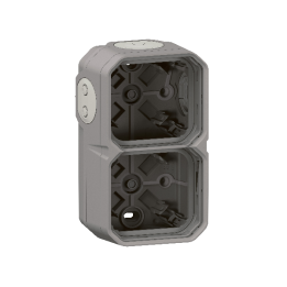 Legrand Plexo - Boîtier saillie étanche composable - 2 postes - horizontal/vertical - sans cloison - gris - Réf : 069672L