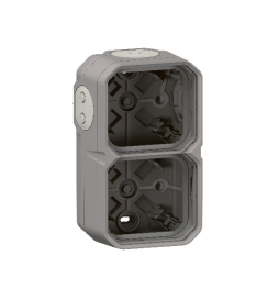 Legrand Plexo - Boîtier saillie étanche composable - 2 postes - horizontal/vertical - sans cloison - gris - Réf : 069672L
