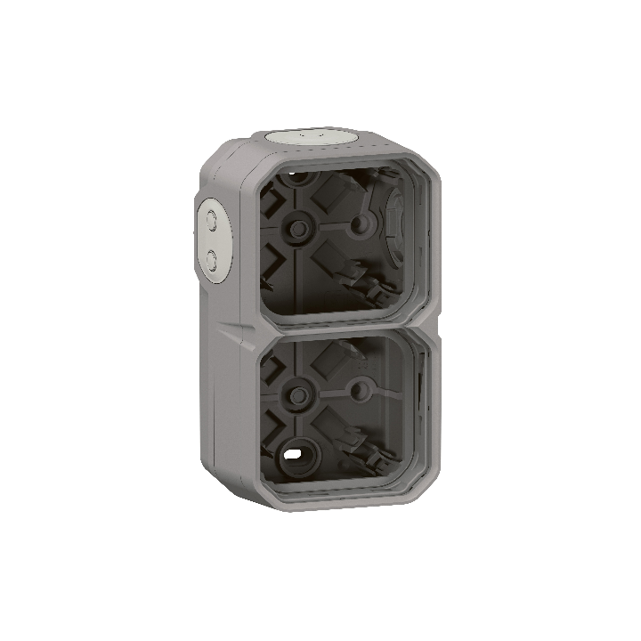 Legrand Plexo - Boîtier saillie étanche composable - 2 postes - horizontal/vertical - sans cloison - gris - Réf : 069672L