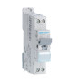 HAGER - Disjoncteur 1P+N 6-10kA - courbe D - 20A - 1 module - Réf : NGT720