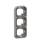 Legrand Plexo - Support plaque étanche - Encastré - 3 postes - Horizontal ou vertical - Gris - Réf : 069687L