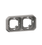 Legrand Plexo - Support plaque étanche - Encastré - 2 postes - Horizontal ou vertical - Gris - Réf : 069683L