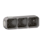 Legrand Plexo - Boîtier saillie étanche composable - 3 postes - horizontal/vertical - sans cloison - gris - Réf : 069680L