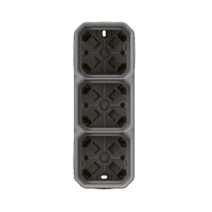 Legrand Plexo - Boîtier saillie étanche composable - 3 postes - horizontal/vertical - sans cloison - gris - Réf : 069680L