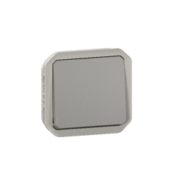Legrand Plexo - Poussoir - 10A - 250V - composable - étanche - IP55/IK08 - Gris - Réf : 069540L
