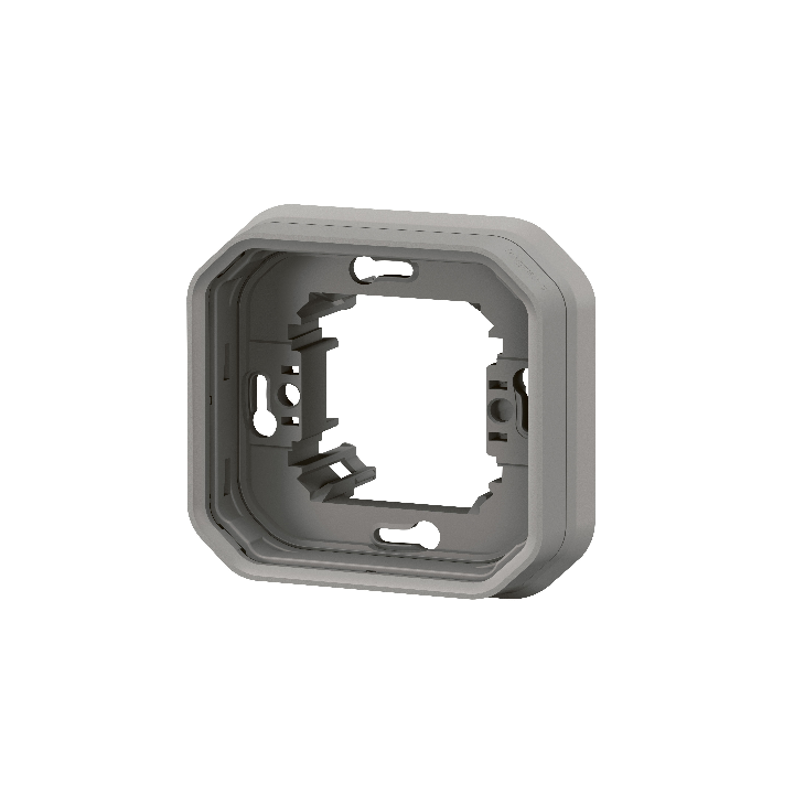 Legrand Plexo - Support plaque étanche - Encastré - 1 poste - Gris - Réf : 069681L