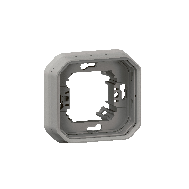 Legrand Plexo - Support plaque étanche - Encastré - 1 poste - Gris - Réf : 069681L