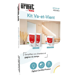 Yokis - Up - Kit Va et Vient - Zigbee - 1 télérupteur et 2 émetteurs radio - Réf : 4820460