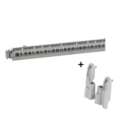 Legrand - Support de borniers - vide - 50 trous - pour coffrets Plexo³ 1 et 2 rangées - 18M - 404821+001972