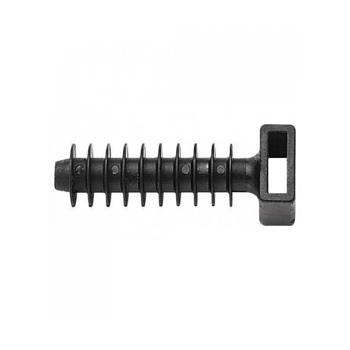 Ram - Embase pour collier d'installation nylon - noir - D. perçage 8mm - boîte de 100 - 59230