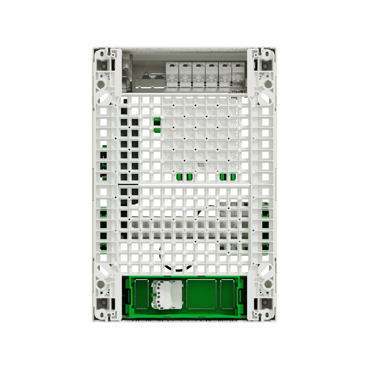 Schneider - Resi9 - Coffret VDI Box 13M2R  - Switch 5ports PoE - 2 prises - grade 3TV 6xRJ45 cat6a - Réf : R9H13402VDIXS