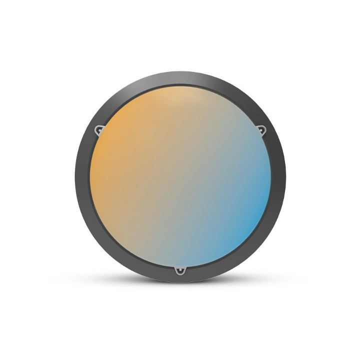 Miidex - Plafonnier LED Ø300 Gris - 15W - IP65 - Angle 120° - 3 CCT- Réf : 100640