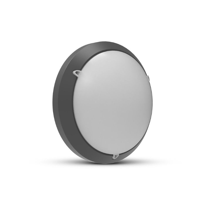 Miidex - Plafonnier LED Ø300 Gris - 15W - IP65 - Angle 120° - 3 CCT- Réf : 100640