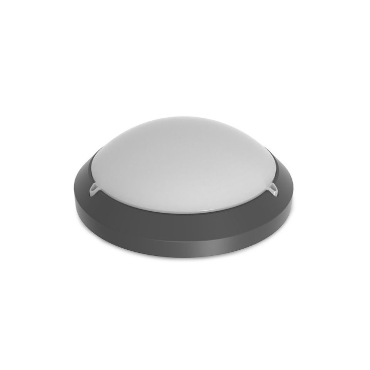 Miidex - Plafonnier LED Ø300 Gris - 15W - IP65 - Angle 120° - 3 CCT- Réf : 100640