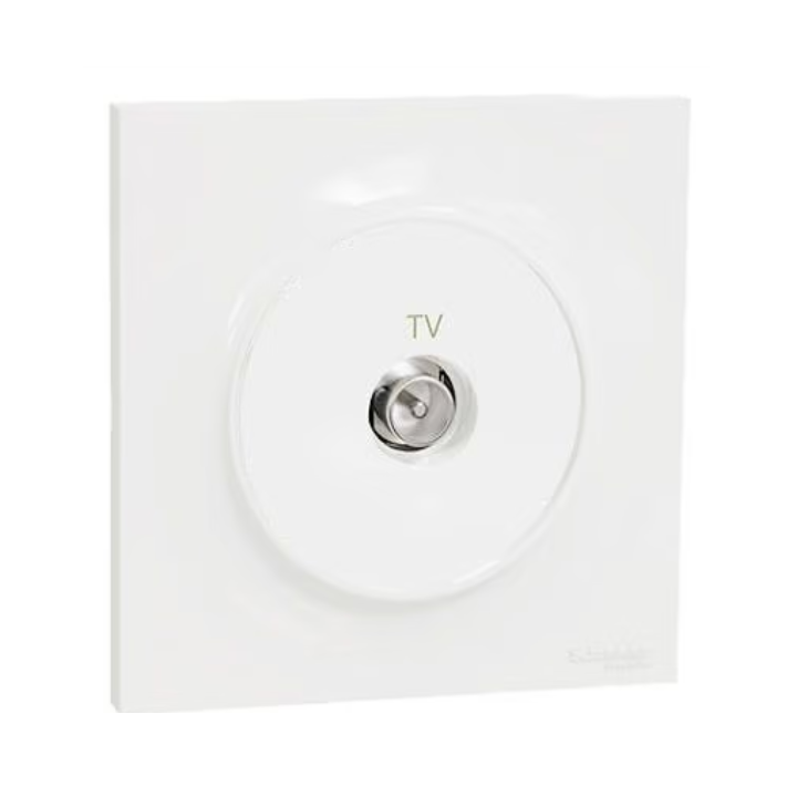 Schneider Odace - Prise TV simple Complet - Réf : S520445 + S520702