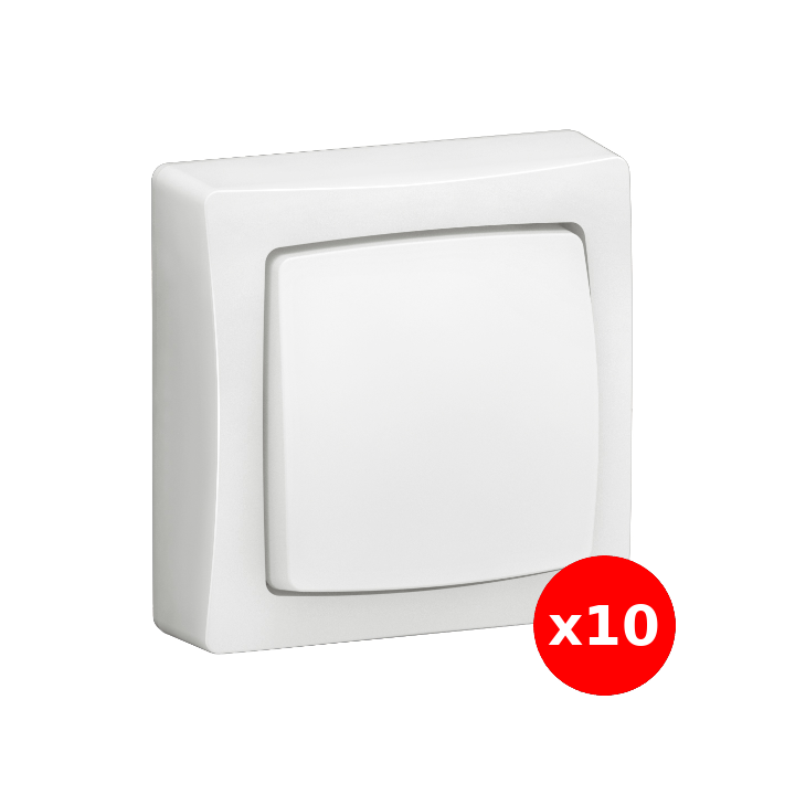 Legrand - Oteo - LOT de 10 transformeurs 3 en 1 - interrupteur - va et vient - poussoir - Saillie - Complet - Réf : 086001L