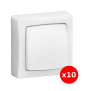 Legrand - Oteo - LOT de 10 transformeurs 3 en 1 - interrupteur - va et vient - poussoir - Saillie - Complet - Réf : 086001L