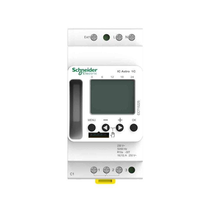 Schneider - Acti9 IC Astro - interrupteur crépusculaire programmable - 1 canal OF - smart - Réf. CCT15225