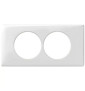 Legrand Céliane - Plaque double - Blanc - entraxe 57 mm spécial rénovation  Hor/Vert - Réf : 068808