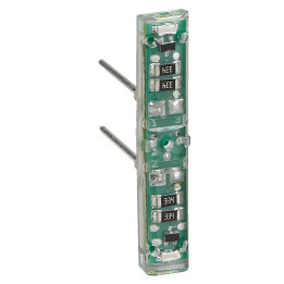 Legrand Voyant lumineux 230V Easy-Led brochable à LEDs blanches pour mécanismes Mosaic - socle gris Réf : 067686L