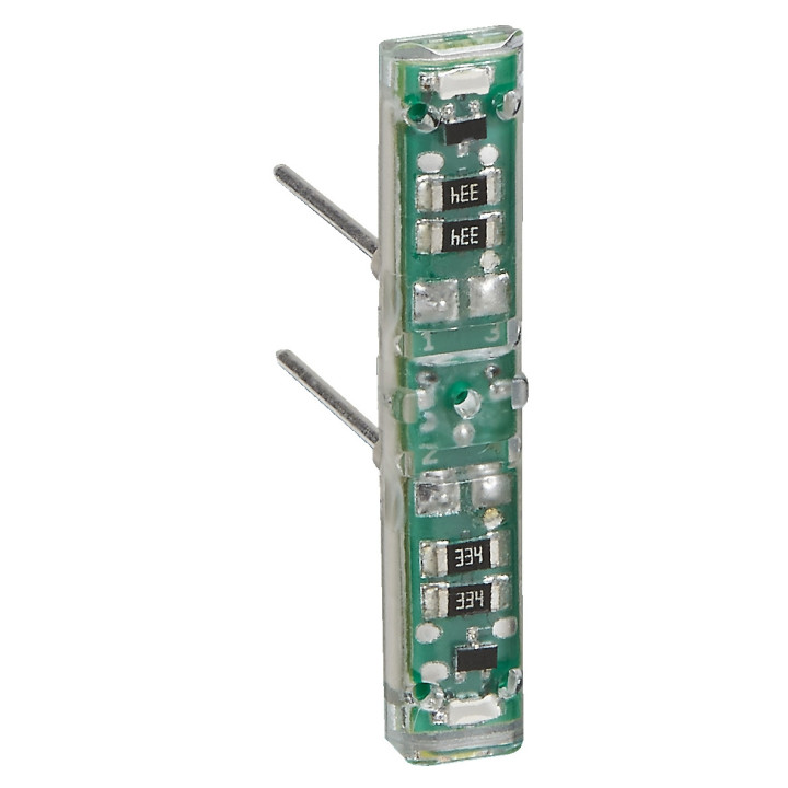 Legrand Voyant lumineux 230V Easy-Led brochable à LEDs blanches pour mécanismes Mosaic - socle gris Réf : 067686L