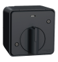 Schneider - Mureva Styl - Interrupteur temporise LED - saillie - IP55 - IK08 - gris - Réf : MUR35067