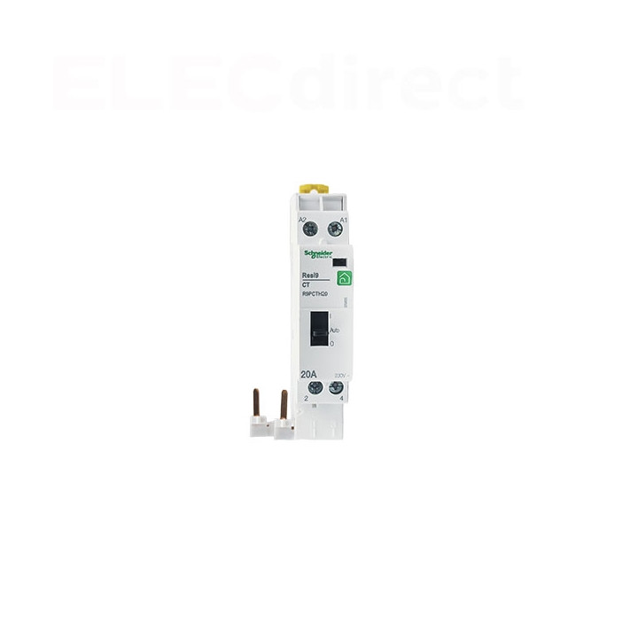 Schneider - Contacteur RESI9 CT J/N heures creuses Bipolaire - 2F - 20A - Réf : R9PCTH20