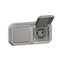 Legrand Plexo - Prise + Interrupteur - à Encastrer - étanche IP55 - Réf : 069511L + 069551L + 069683L