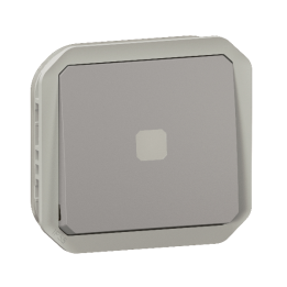 Legrand - Plexo - Interrupteur temporisé lumineux sans neutre - 8A - 250V - composable - IP55/IK07 - Blanc - Réf : 069504L