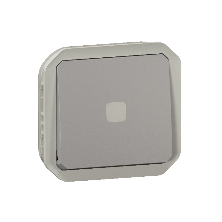 Legrand - Plexo - Interrupteur temporisé lumineux sans neutre - 8A - 250V - composable - IP55/IK07 - Blanc - Réf : 069504L