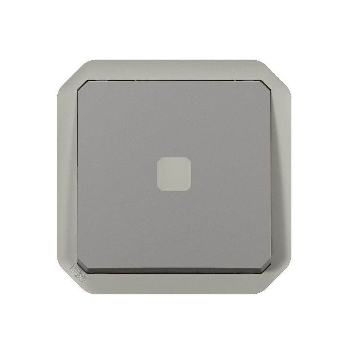 Legrand - Plexo - Interrupteur temporisé lumineux sans neutre - 8A - 250V - composable - IP55/IK07 - Blanc - Réf : 069504L