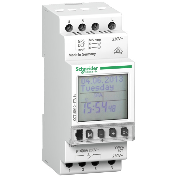 Schneider - Multi9, ITA interrupteur horaire annuel 24h/7jours/année - 1 canal - Réf : CCT15910