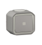 Legrand - Plexo - Interrupteur temporisé lumineux - 8A - 250V - saillie - IP55/IK07 - Blanc - Réf : 069504L + 069651L