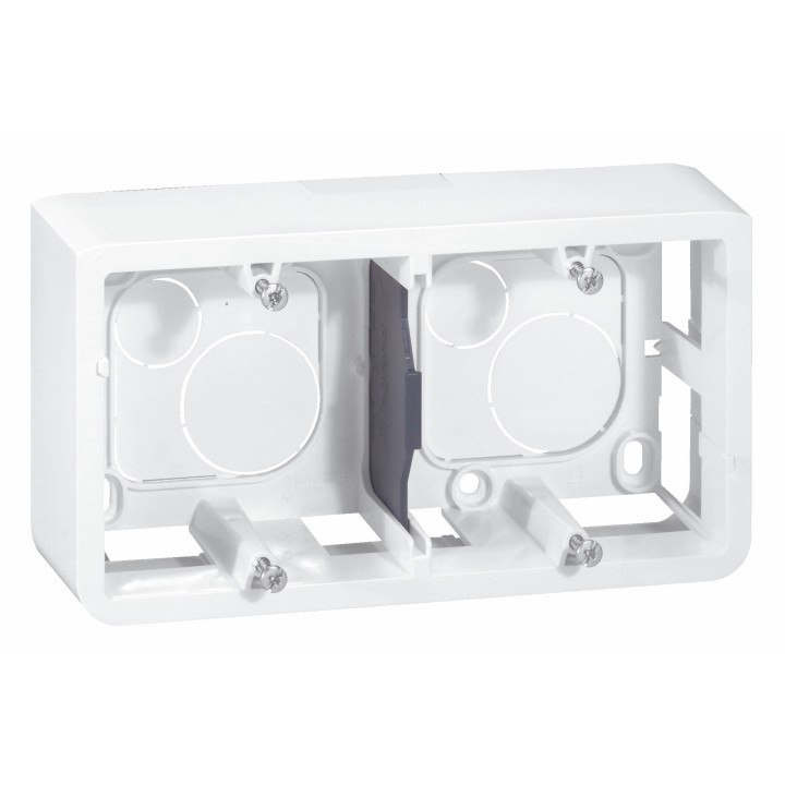 Legrand Mosaic - Cadre saillie 2 postes - 2 x 2 modules - horizontal - 080285
