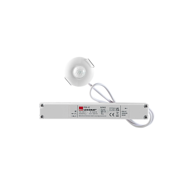 B.E.G - Mini détecteur de mouvement infrarouge LUXOMAT - 360° - Blanc - PD9-1C-FP-BL - Réf : 92902
