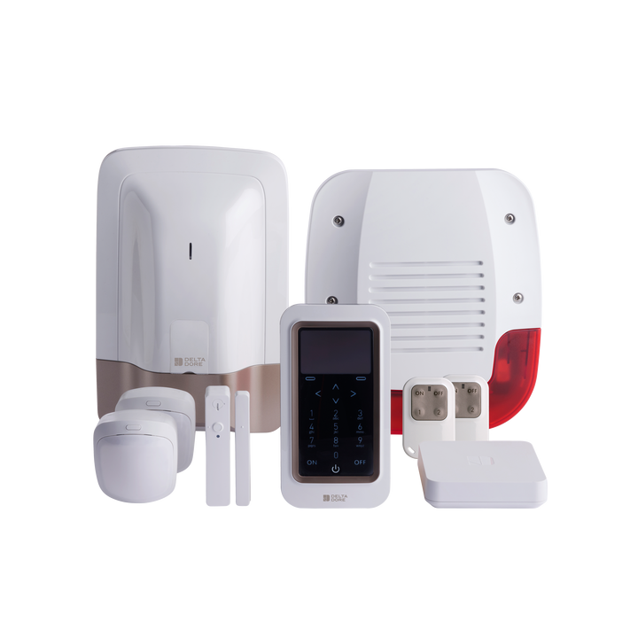 Delta Dore - Pack Alarme 8 zones sans fil avec box maison connecté - Réf : Pack Tyxal+
